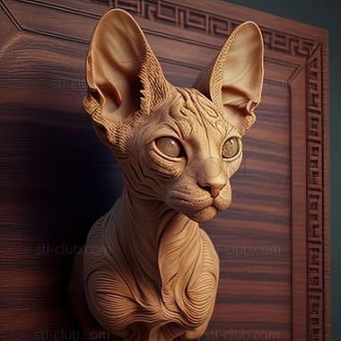 3D model st Cornish Rex cat (STL)